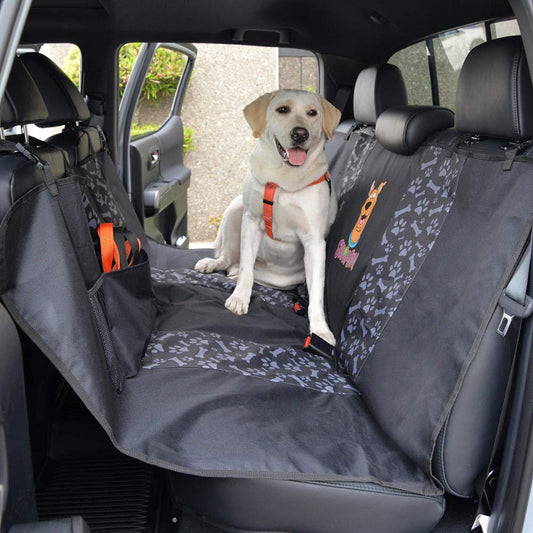 BDK Scooby Doo Waterproof Dog Car Seat Cover for Back Seat Full Hammock Style – Heavy Duty Black Oxford Automotive Rear Bench Seat Cover for Dogs Interior Covers for Auto Truck Van SUV